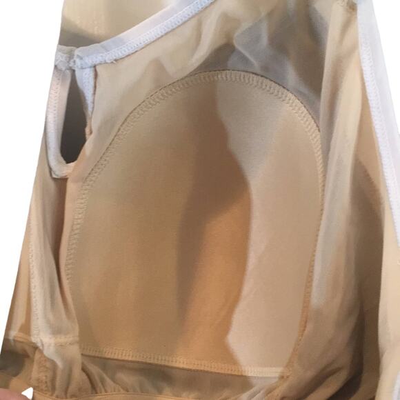 Swimsuit black white Tankini top 18W Preowned - Picture 5 of 6